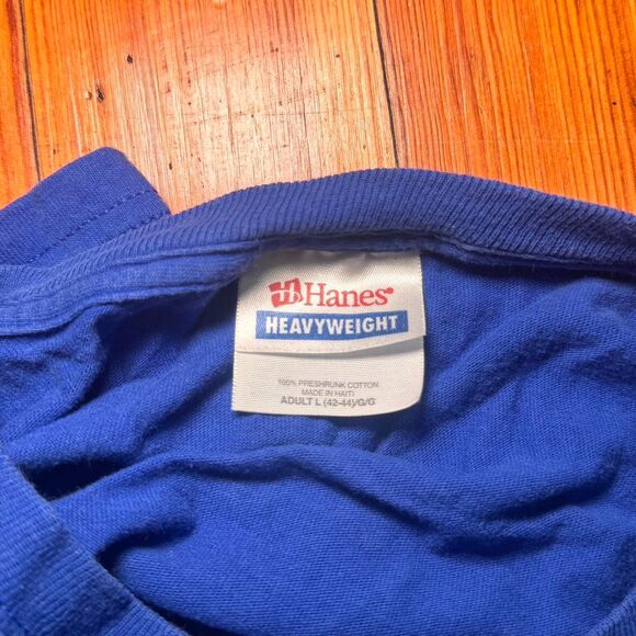 Hanes Men's Blue and Navy T-shirt - Picture 3 of 3